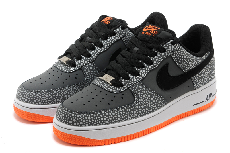 Nike air force AF1 chaussures pour hommes chaussures de points gris (3)